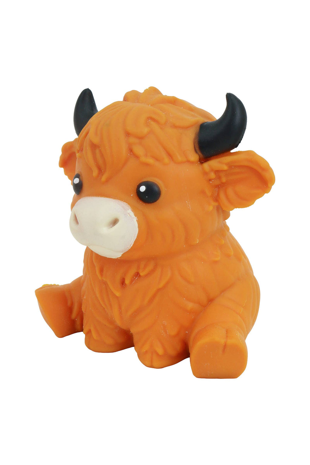 Jumbo 6 Inch Highland Cow Fluffy Slime Filled TPR Squishy