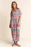 Floral Print Multi-color Tunic Dress