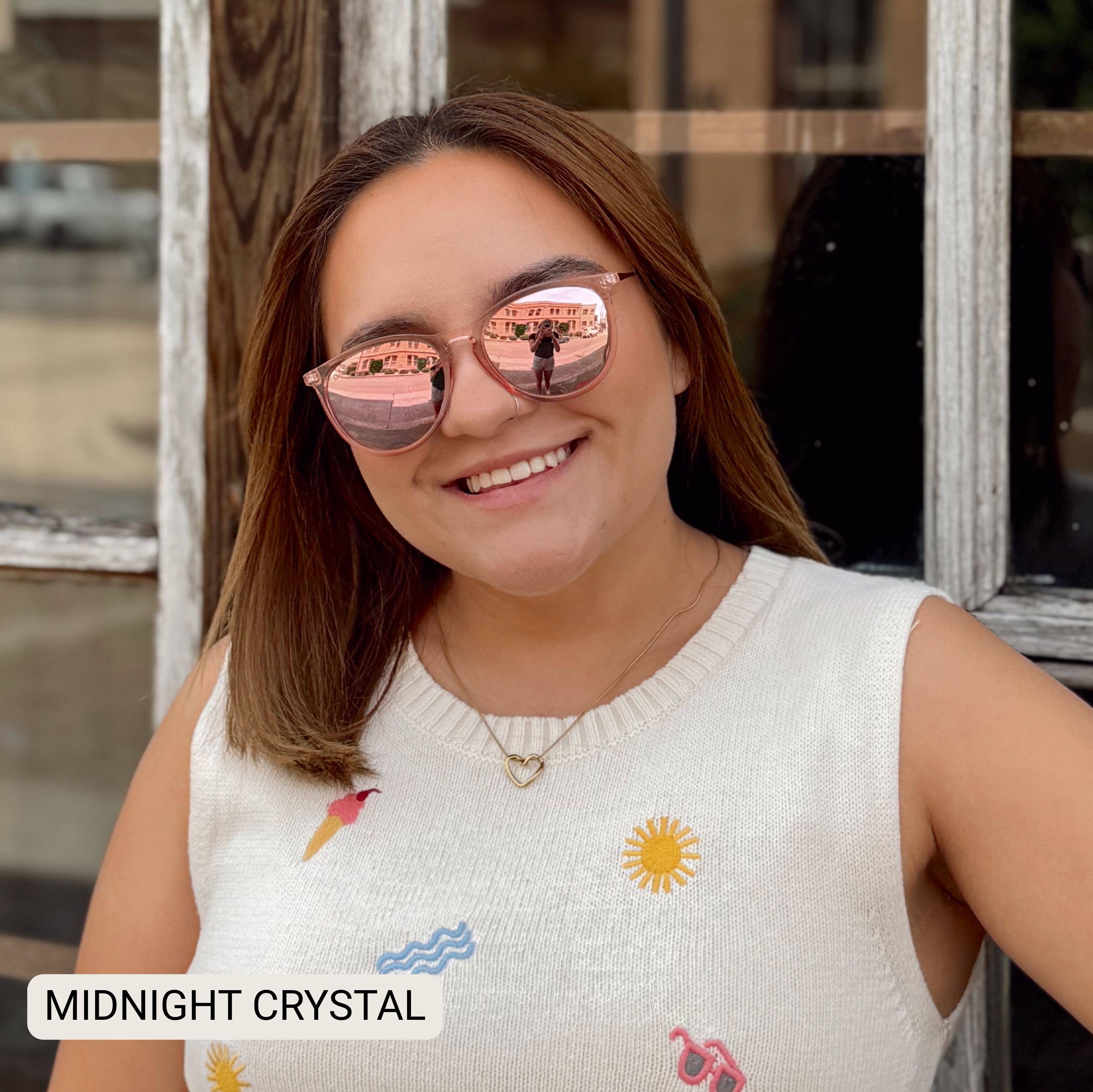 Midnight -Medium Horn Sunglasses