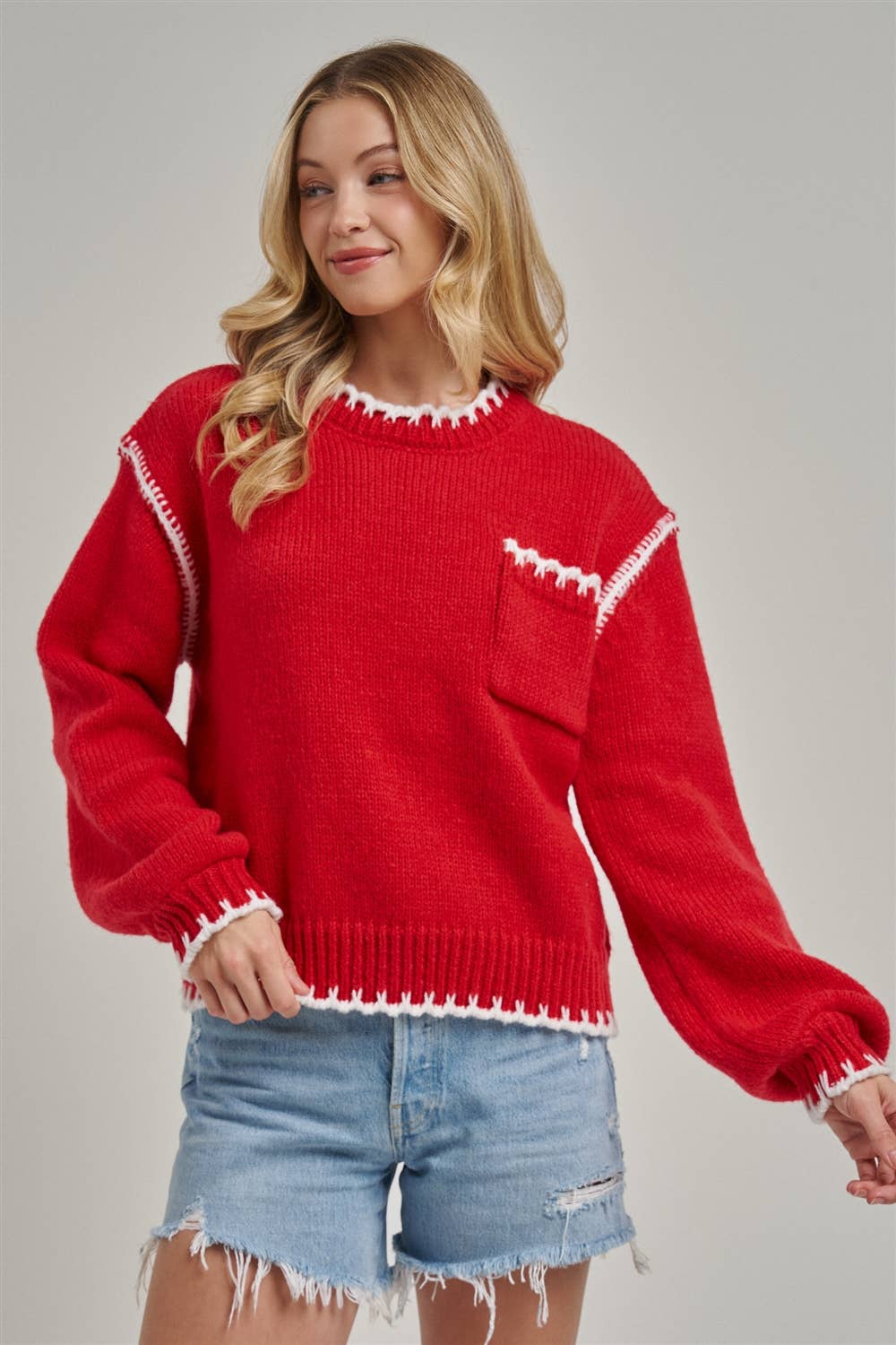 COZY HOLIDAY CHRISTMAS SWEATER TOP WITH POCKETS_JLT00451-01