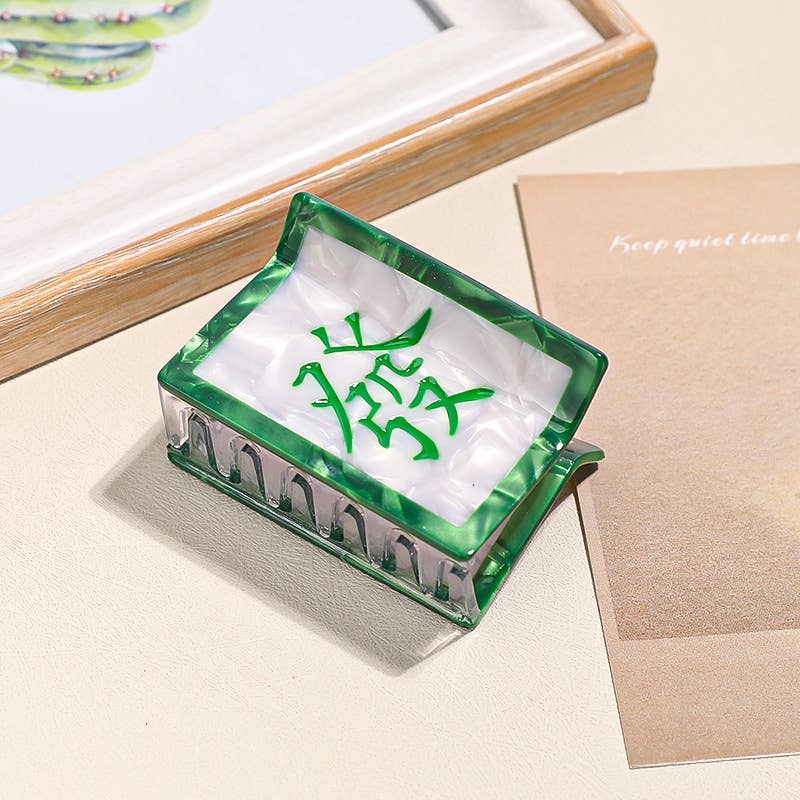 Mahjong Tile Hair Clip