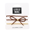Lulu Mac Bow Bracelet Set-BROWN