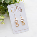 Clear Stone w/Gold Dangle ER