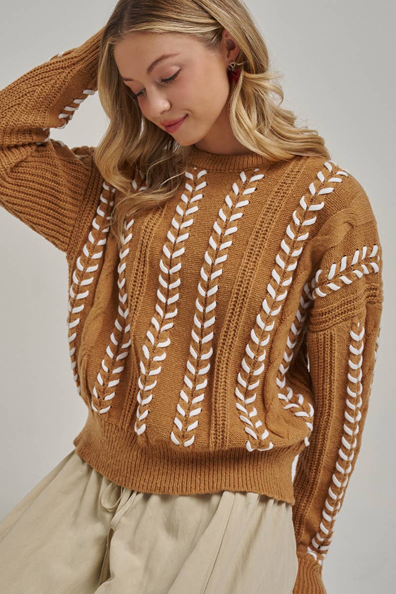 Cozy Western Inspired Sweater Top