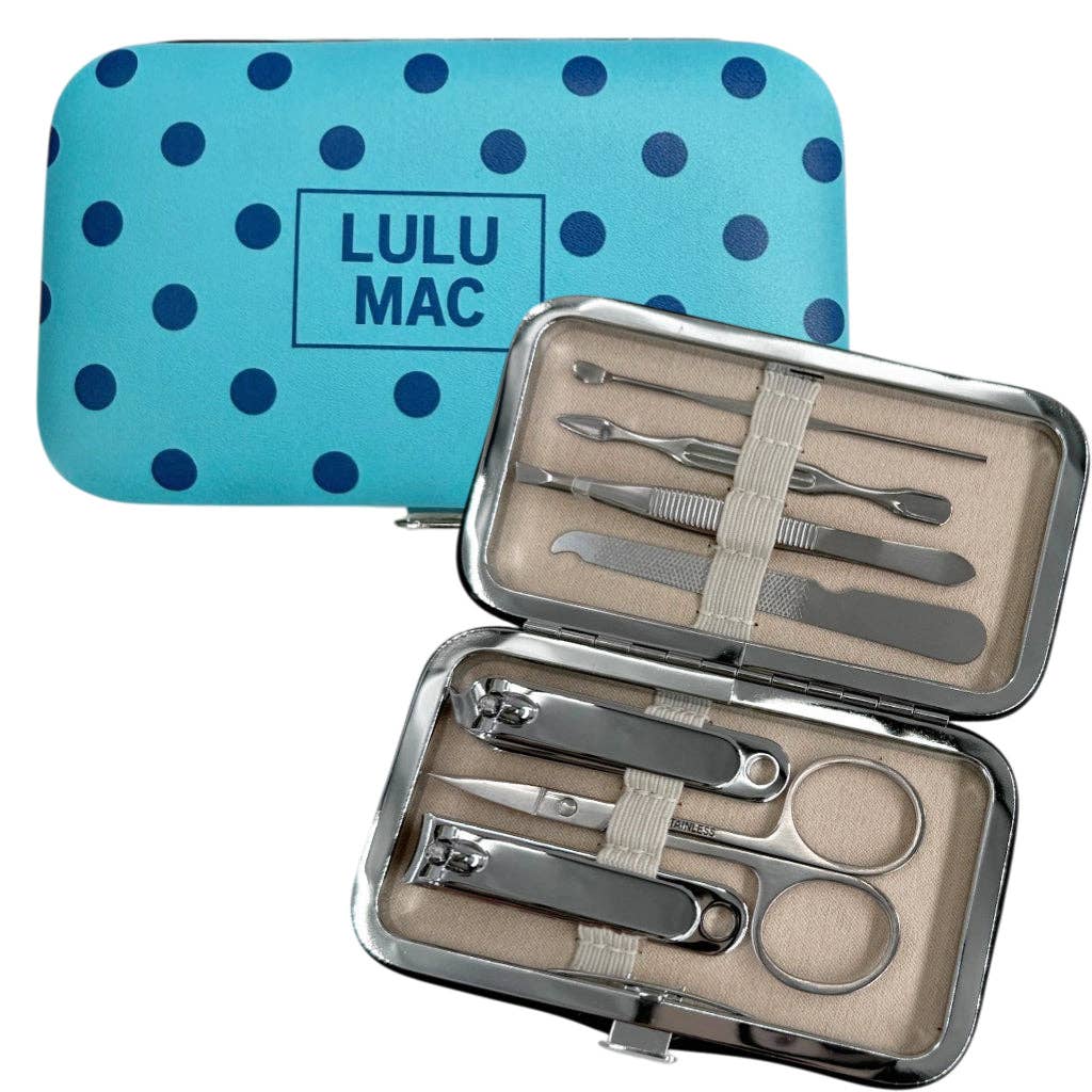LM Blue/Navy Dot Manicure Set