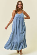 Tiered Ruffled Skirt Midi Dress
