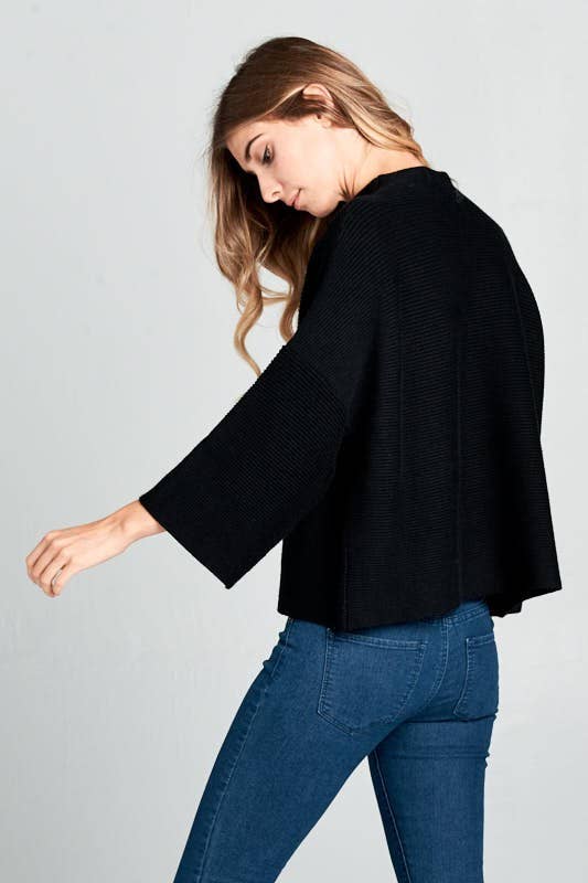 NOT YOUR CASUAL TOP-BLACK