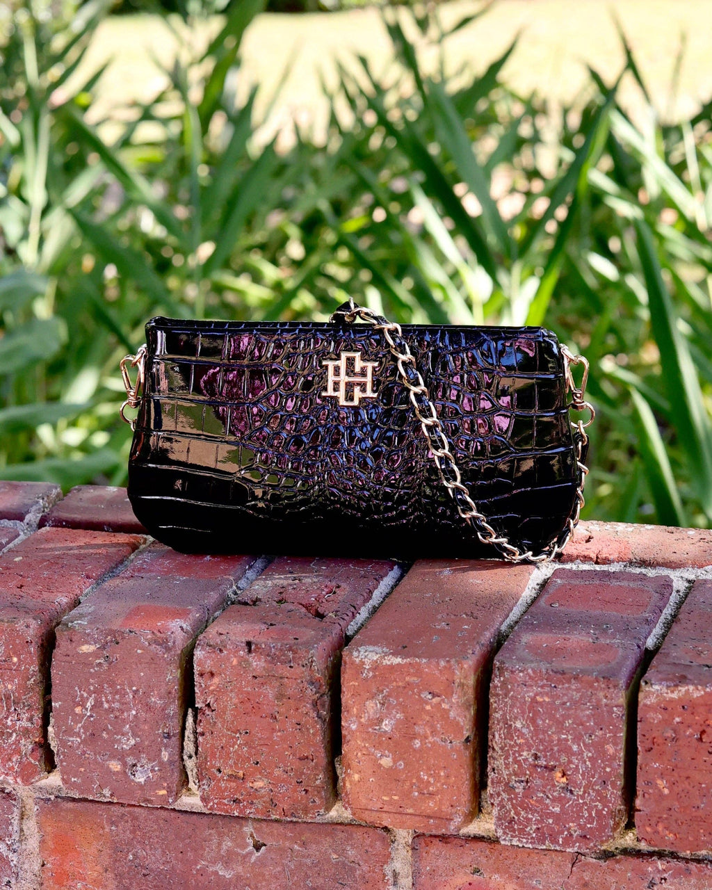 Caroline Hill- Livi Crossbody Black Patent