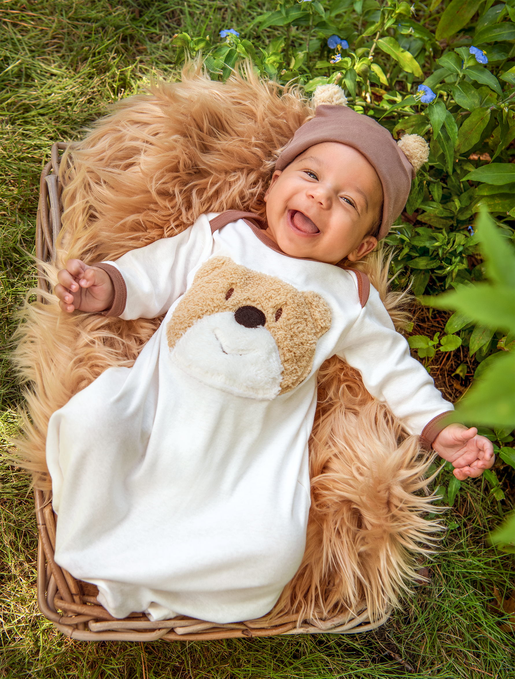 Haute Baby Bear Wear Boy Gown for Newborn