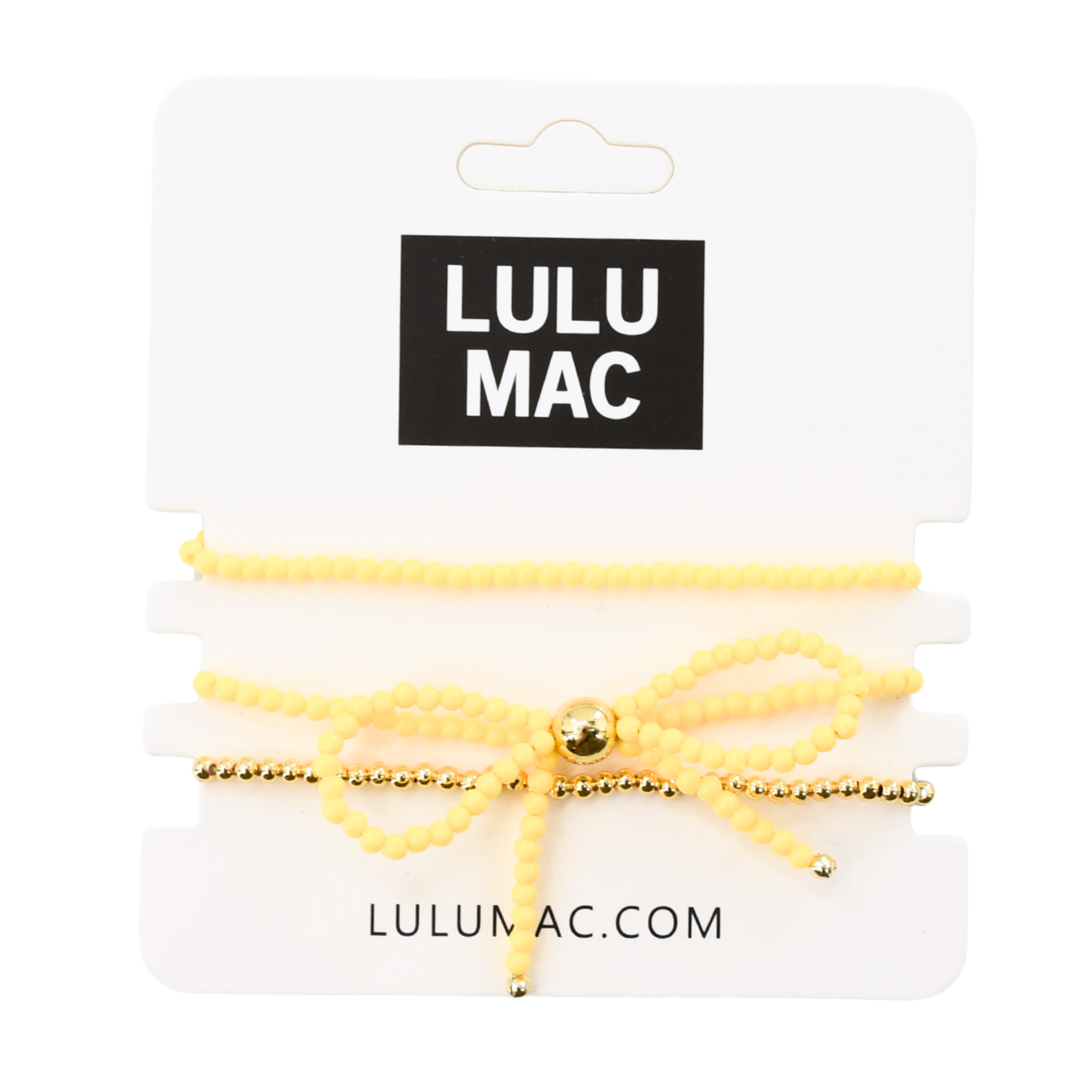 Lulu Mac Bow Bracelet Set- Yellow