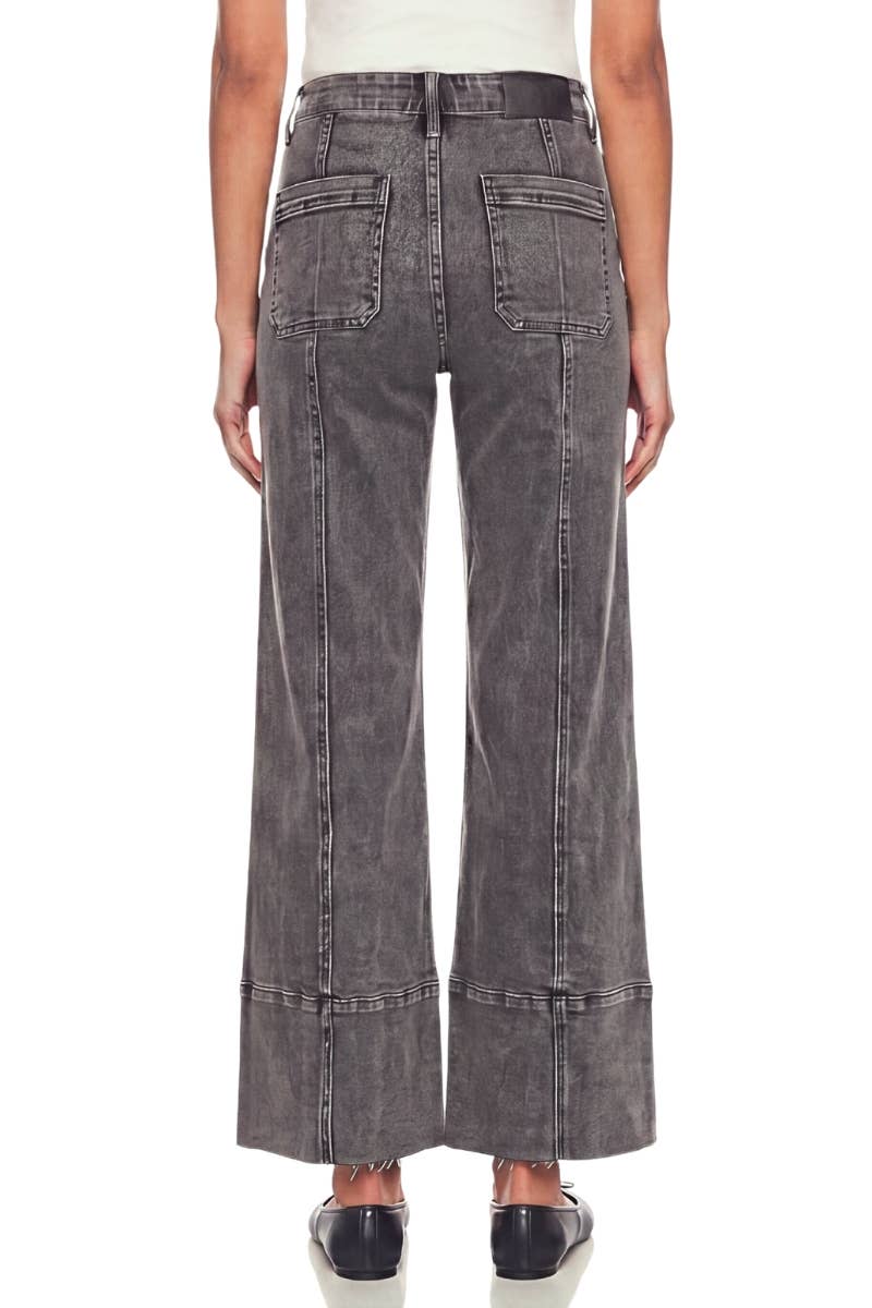 HIGH RISE TUMMY CONTROL PALAZZO JEANS