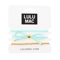 Lulu Mac Bow Bracelet Set- Mint