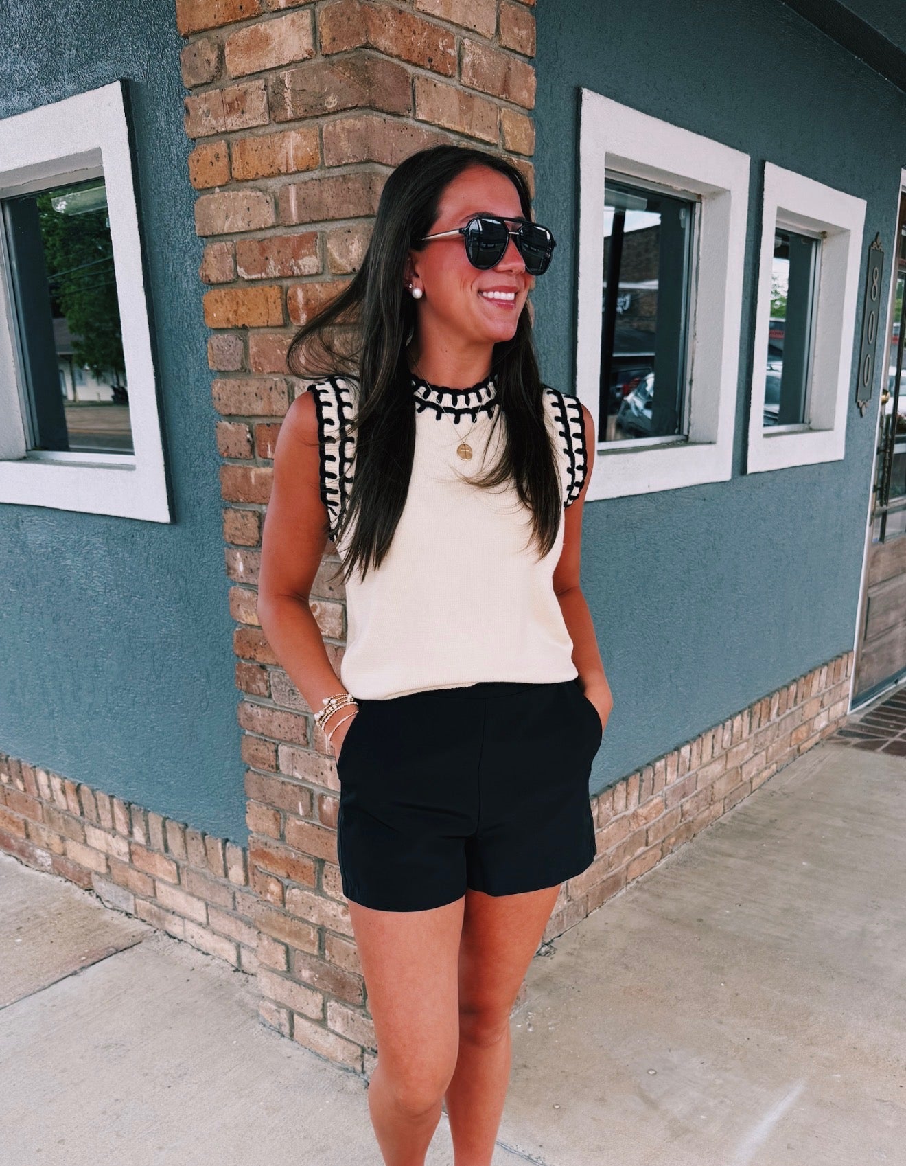 High Waist Tailored Shorts