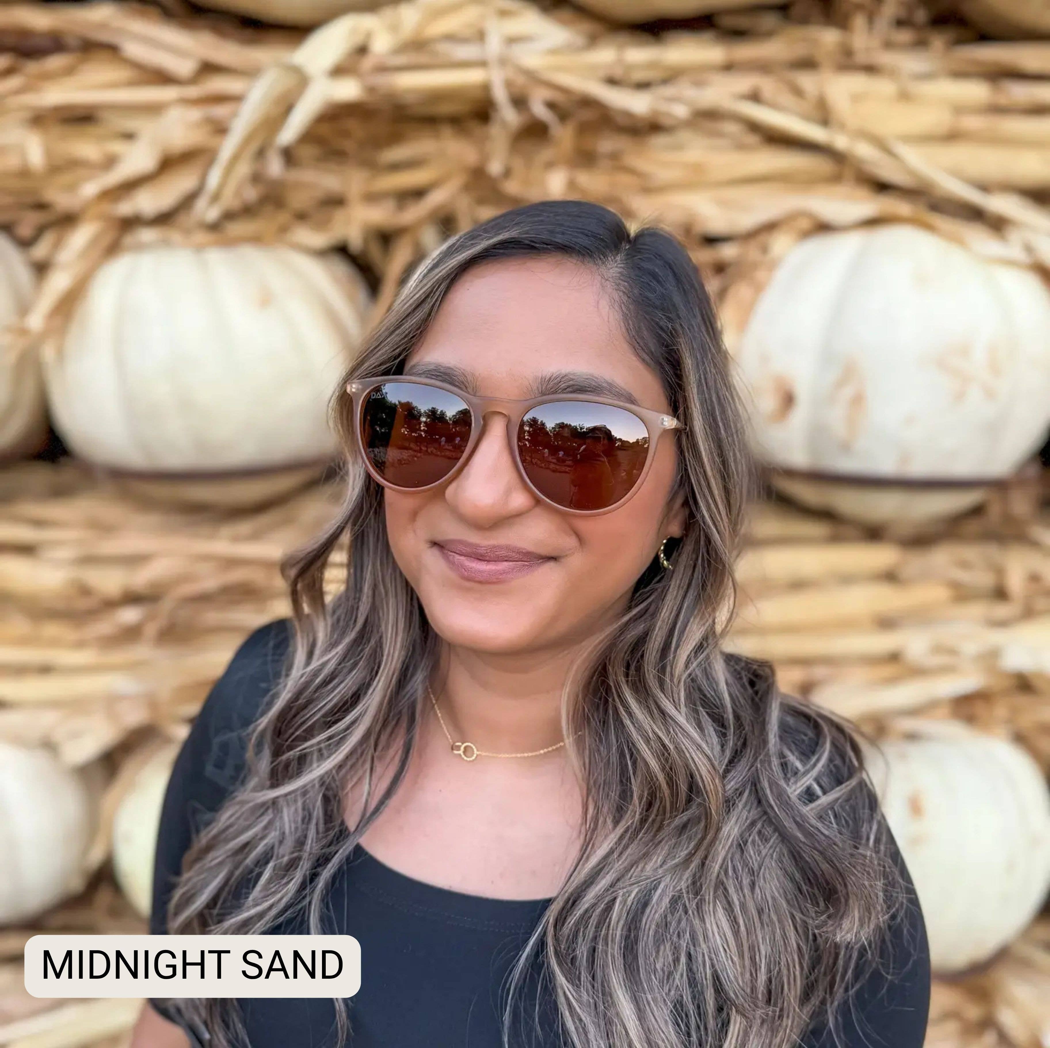 Midnight -Medium Horn Sunglasses