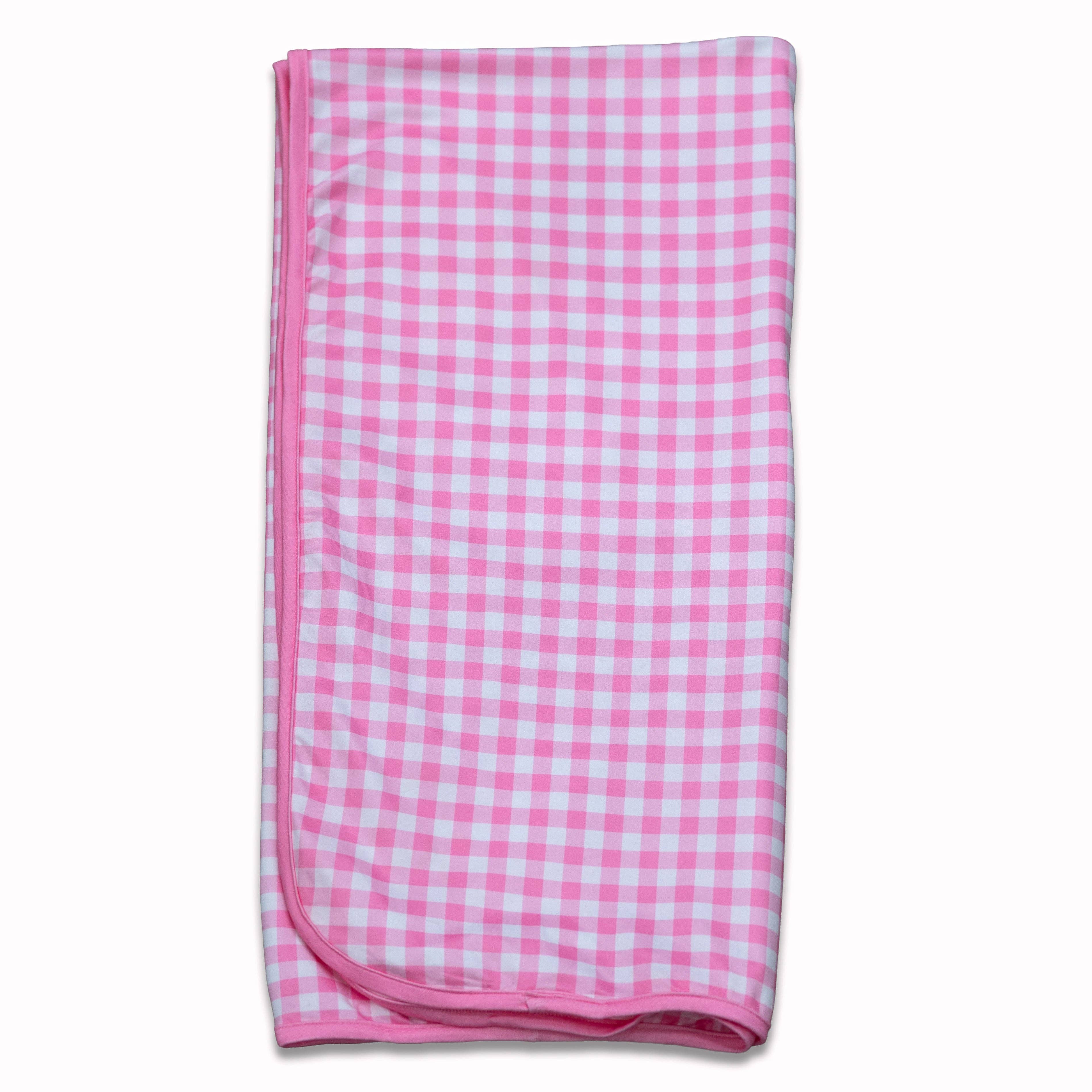 Pink Gingham Swaddle Blanket