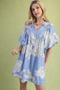 Floral Print Babydoll Dress
