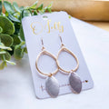 Open Gold Teardrop w/Silver Leaf