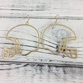 Helmet cut out earrings
