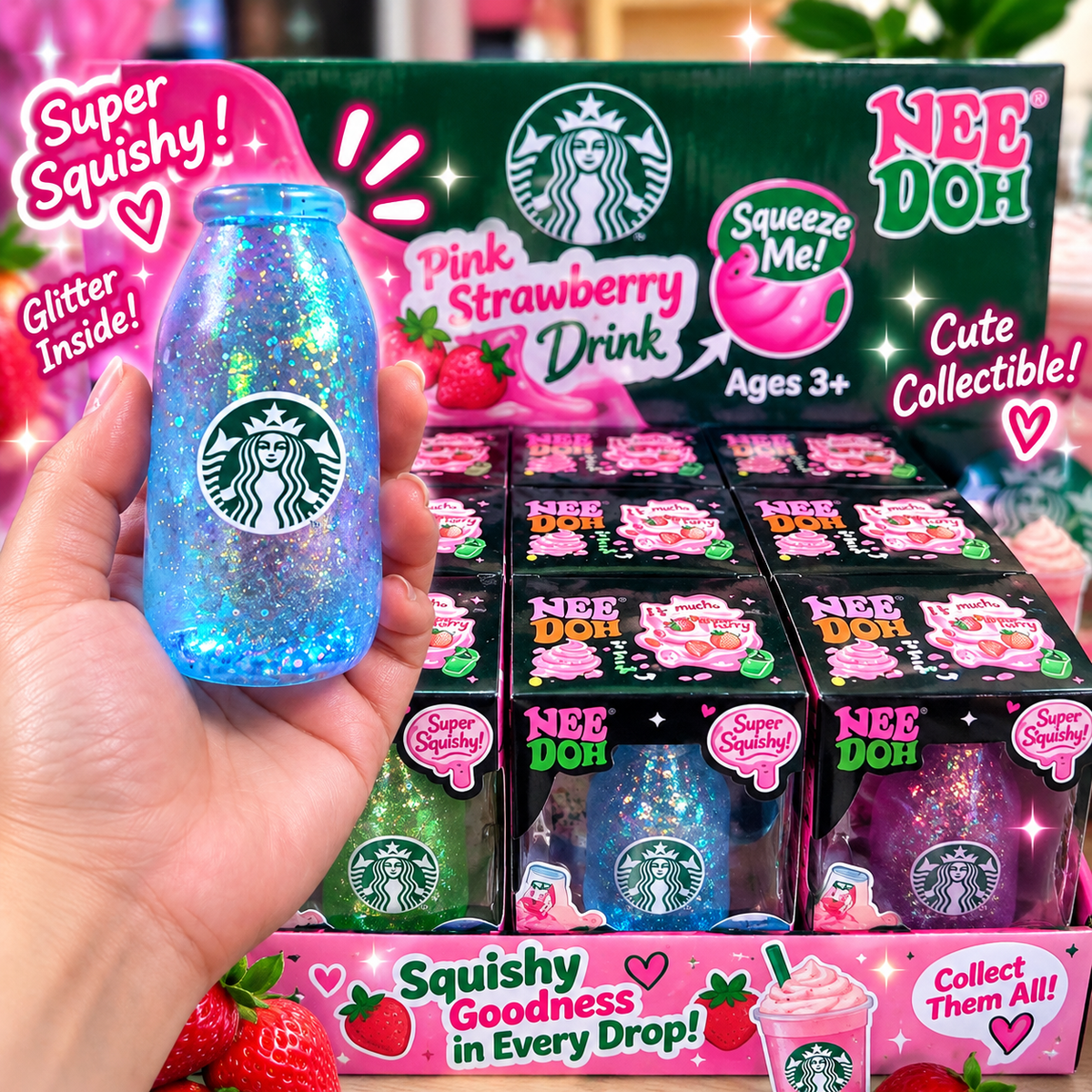 Glitter Starbucks Bottle Squish