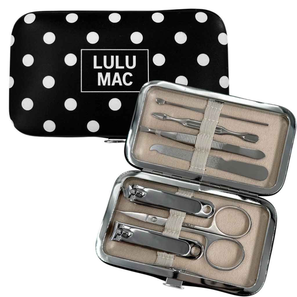 LM Black/White Dot Manicure Set