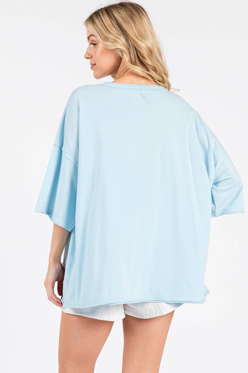 FLORAL PATCHWORK OVERSIZED TEE