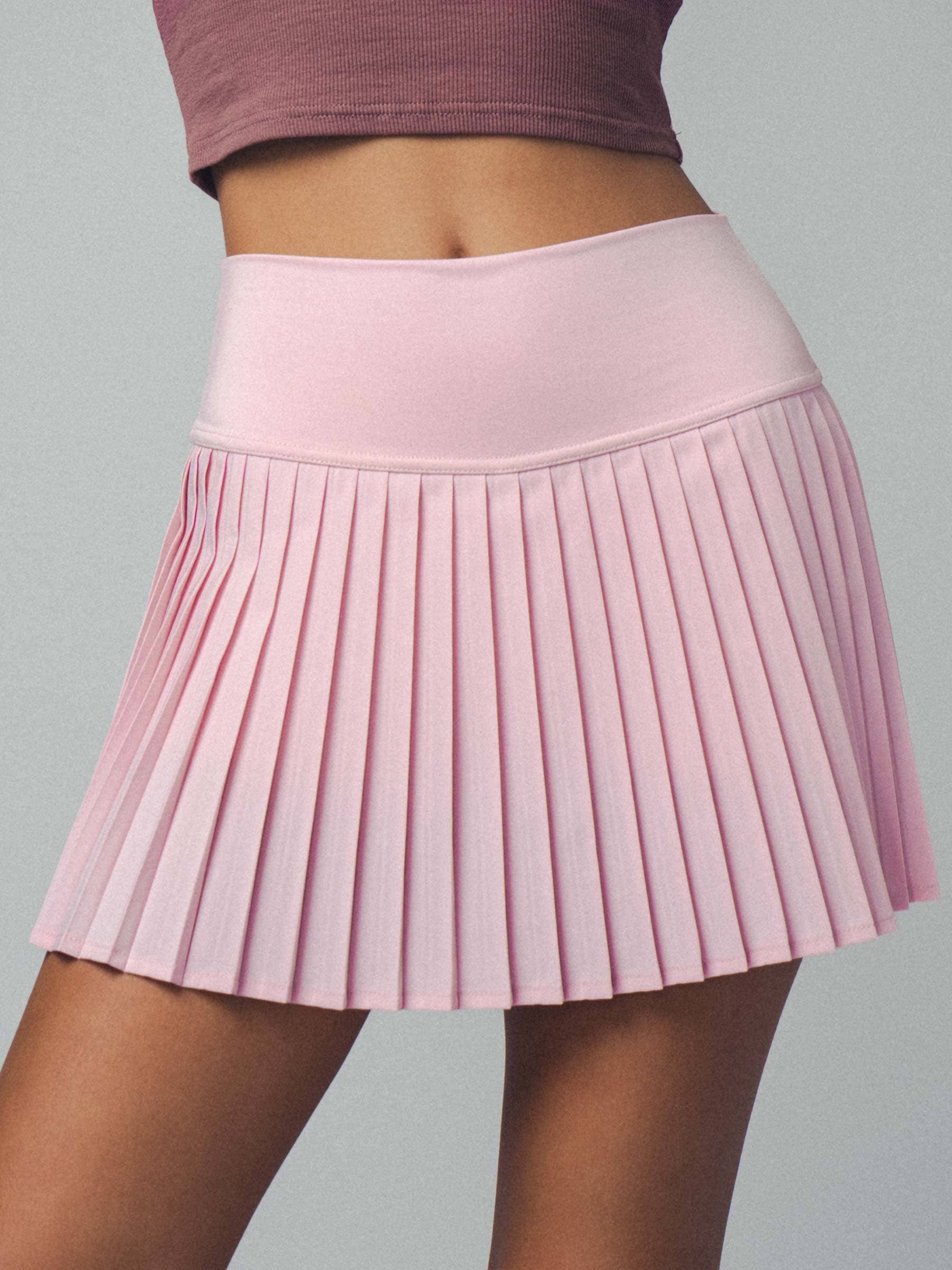 High-Waisted Pleated Tennis Skort