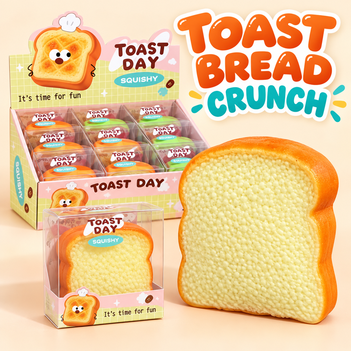 “Toast Bread Crunch” ASMR Squishy