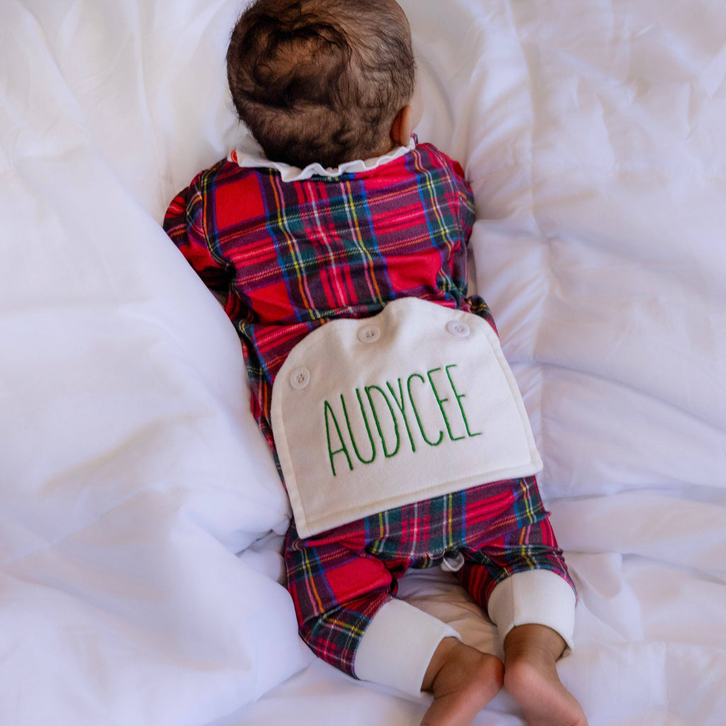 Red Plaid Pajamas - Baby Ruffle Buttflap - Tartan