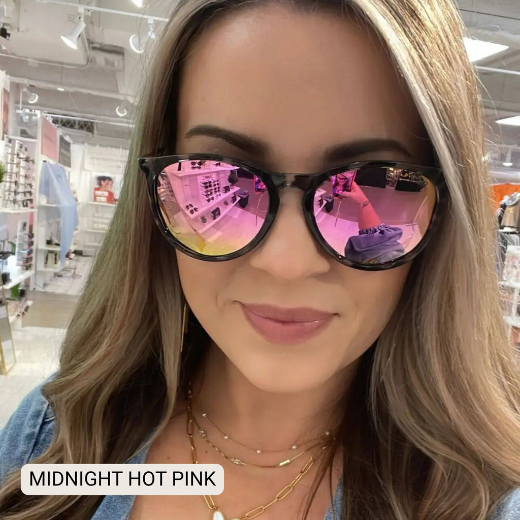 Midnight -Medium Horn Sunglasses