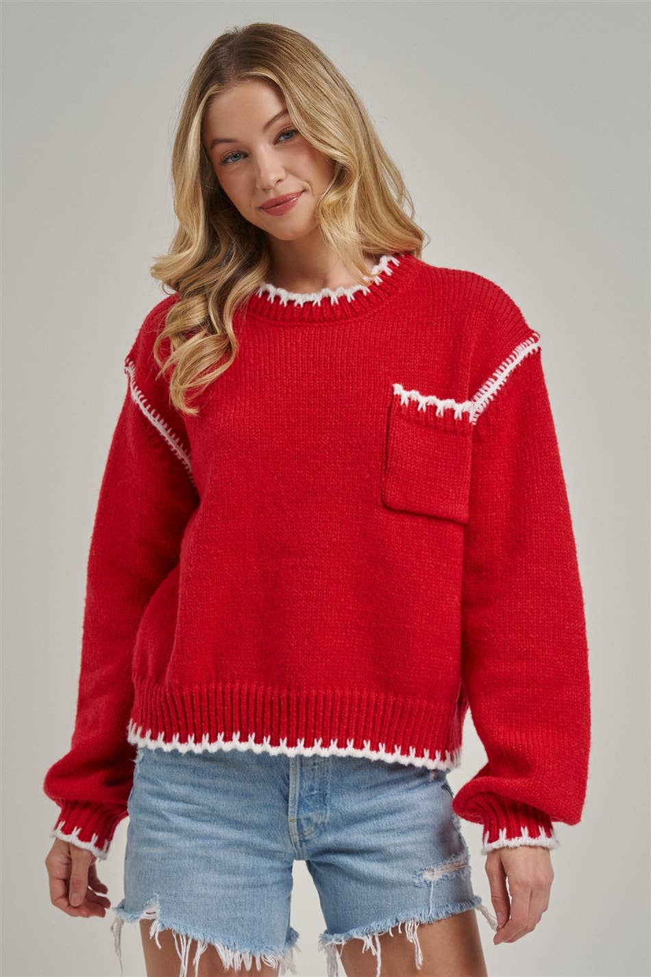 COZY HOLIDAY CHRISTMAS SWEATER TOP WITH POCKETS_JLT00451-01