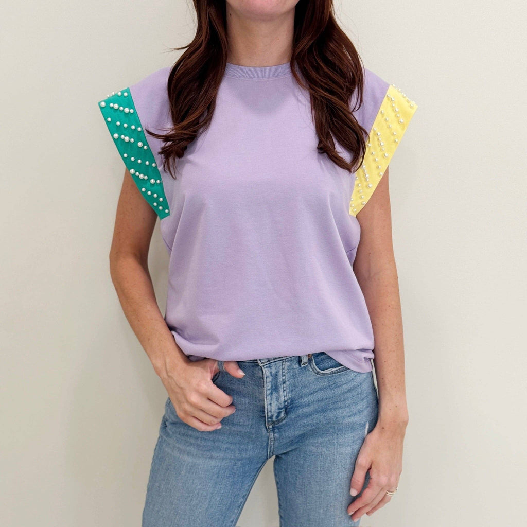 Pastel Mardi Pearl Flutter Sleeve