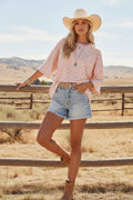 STRIPED OVERSIZED SHORT SLEEVE TOP