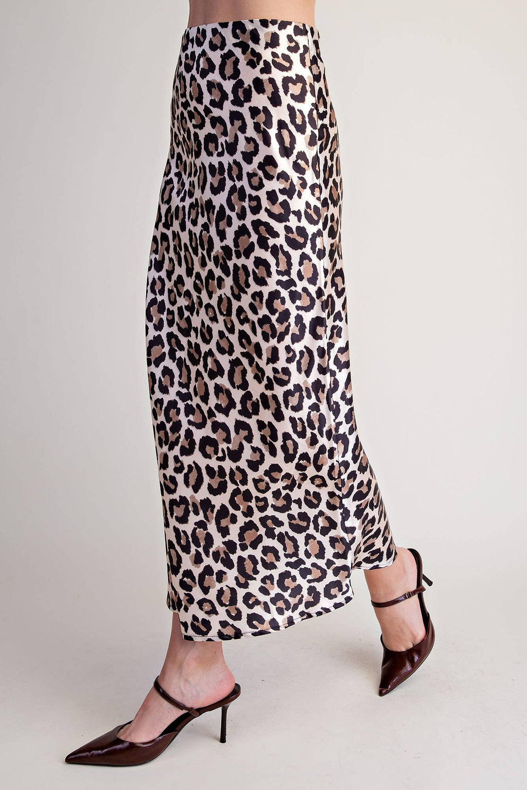 Animal Skirt High Waist Midi Length