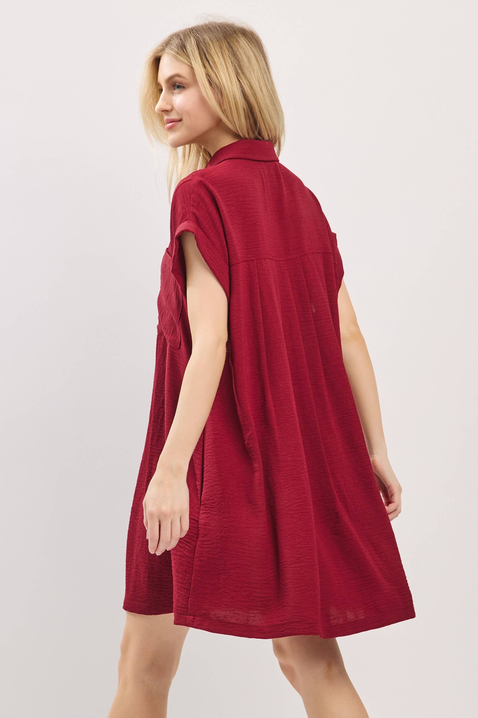 Button Front Airflow Shirt Dress