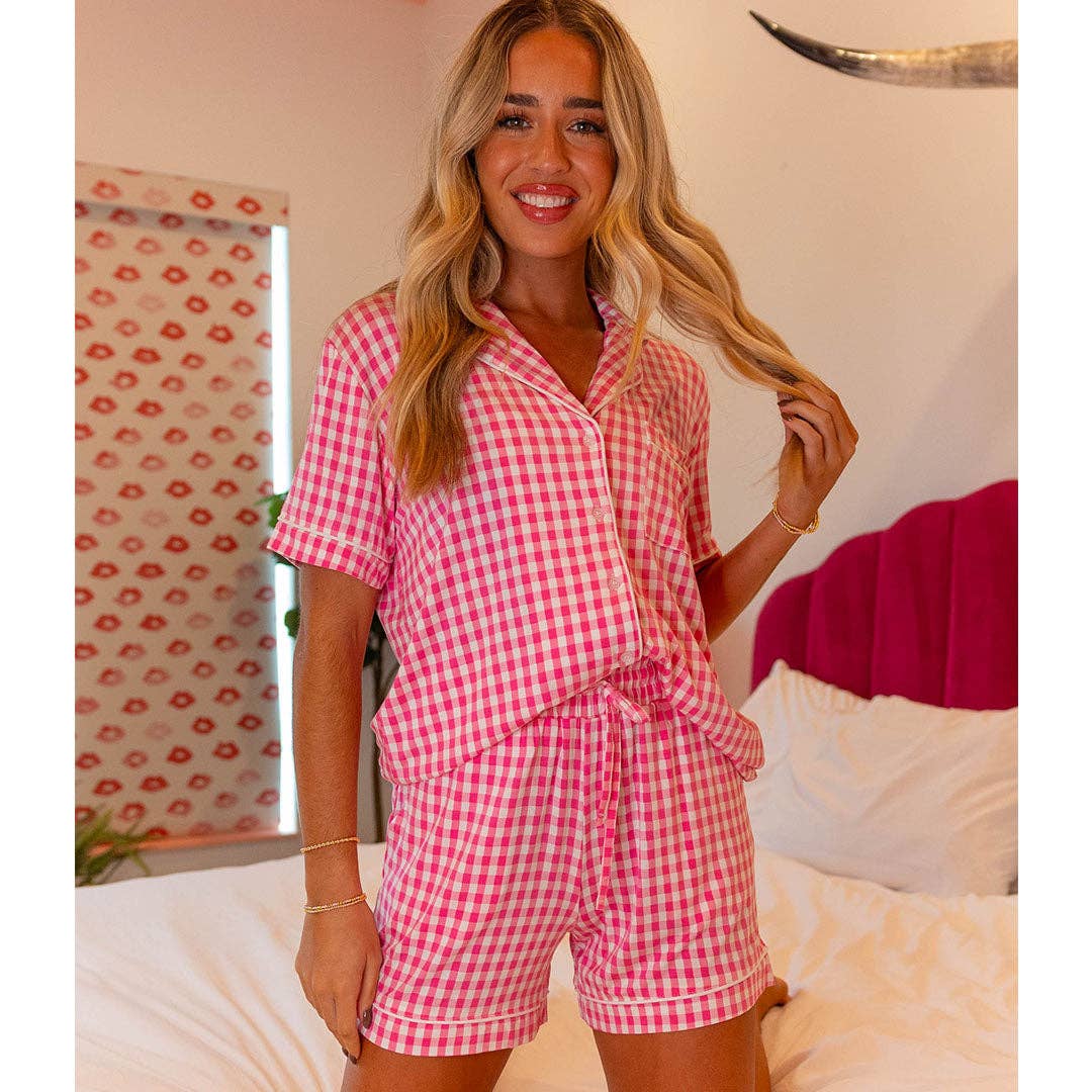 Lulu Mac PJ's-Pink Gingham
