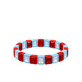 LM Light Blue/Red Rhinestone Bracelet
