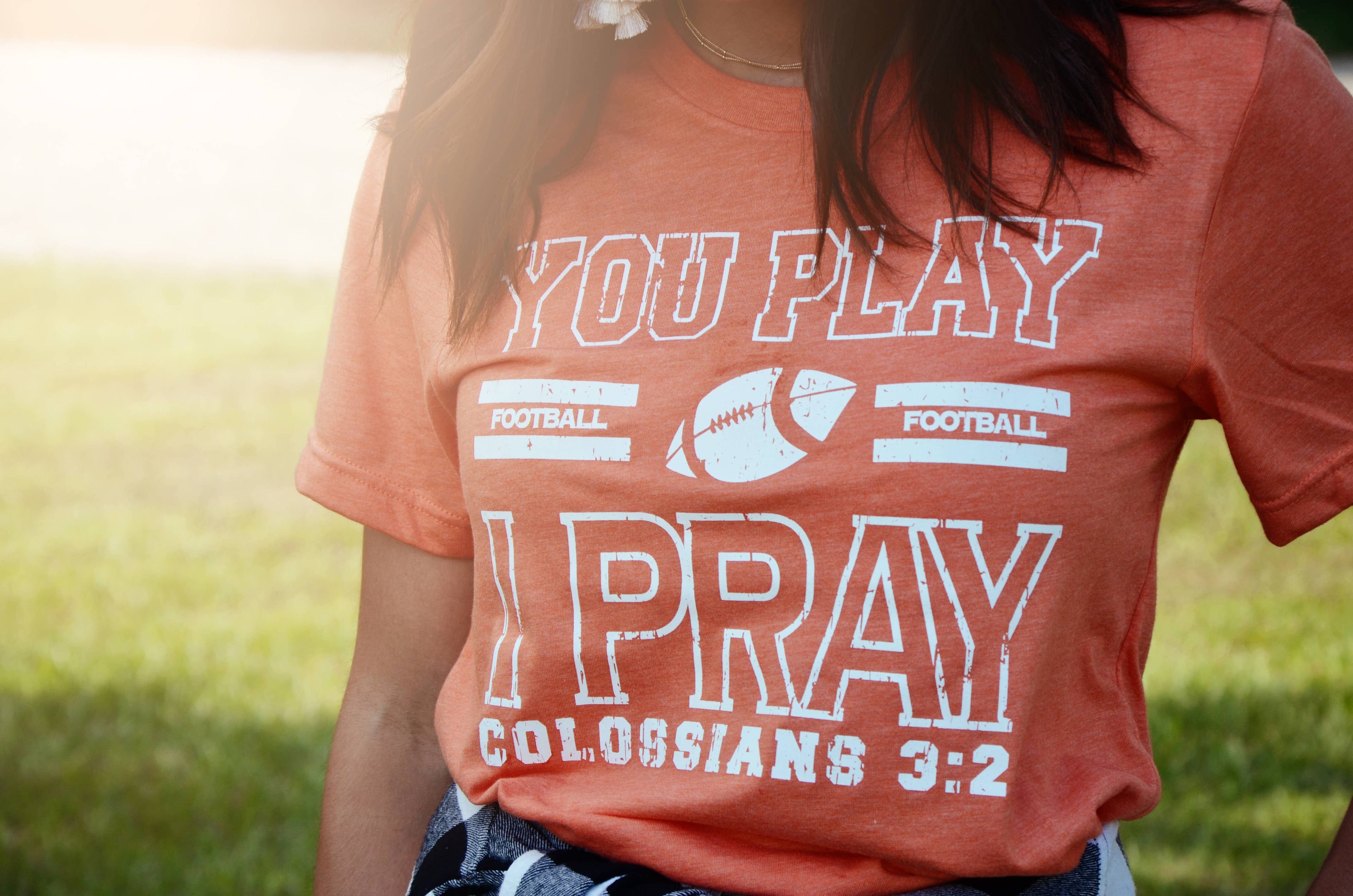  Football Stripes Tee | Team School Colors | Gameday