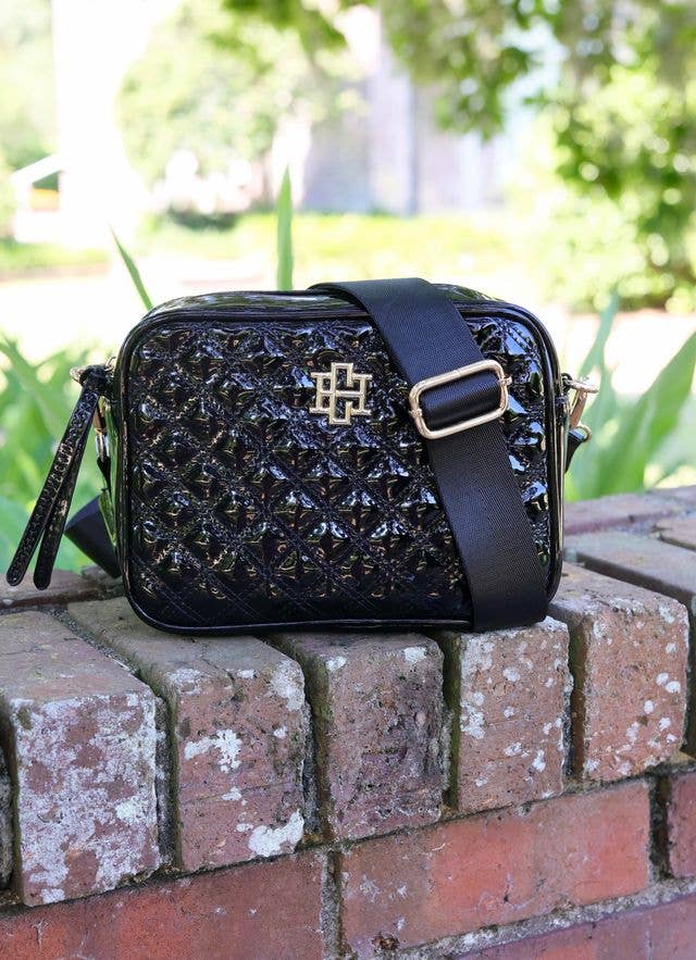 Caroline Hill Black Patent Crossbody