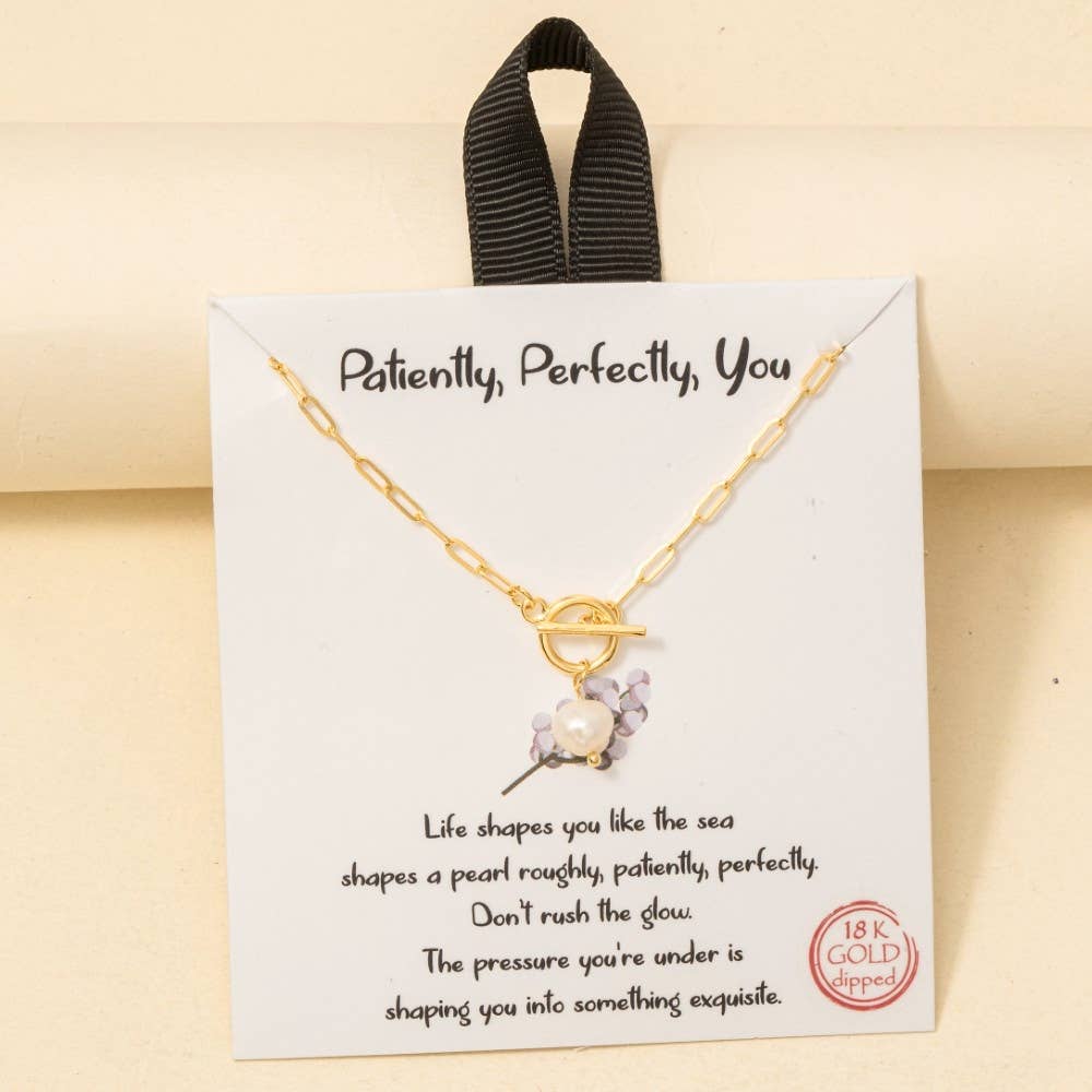 Freshwater Pearl Toggle Chain Necklace