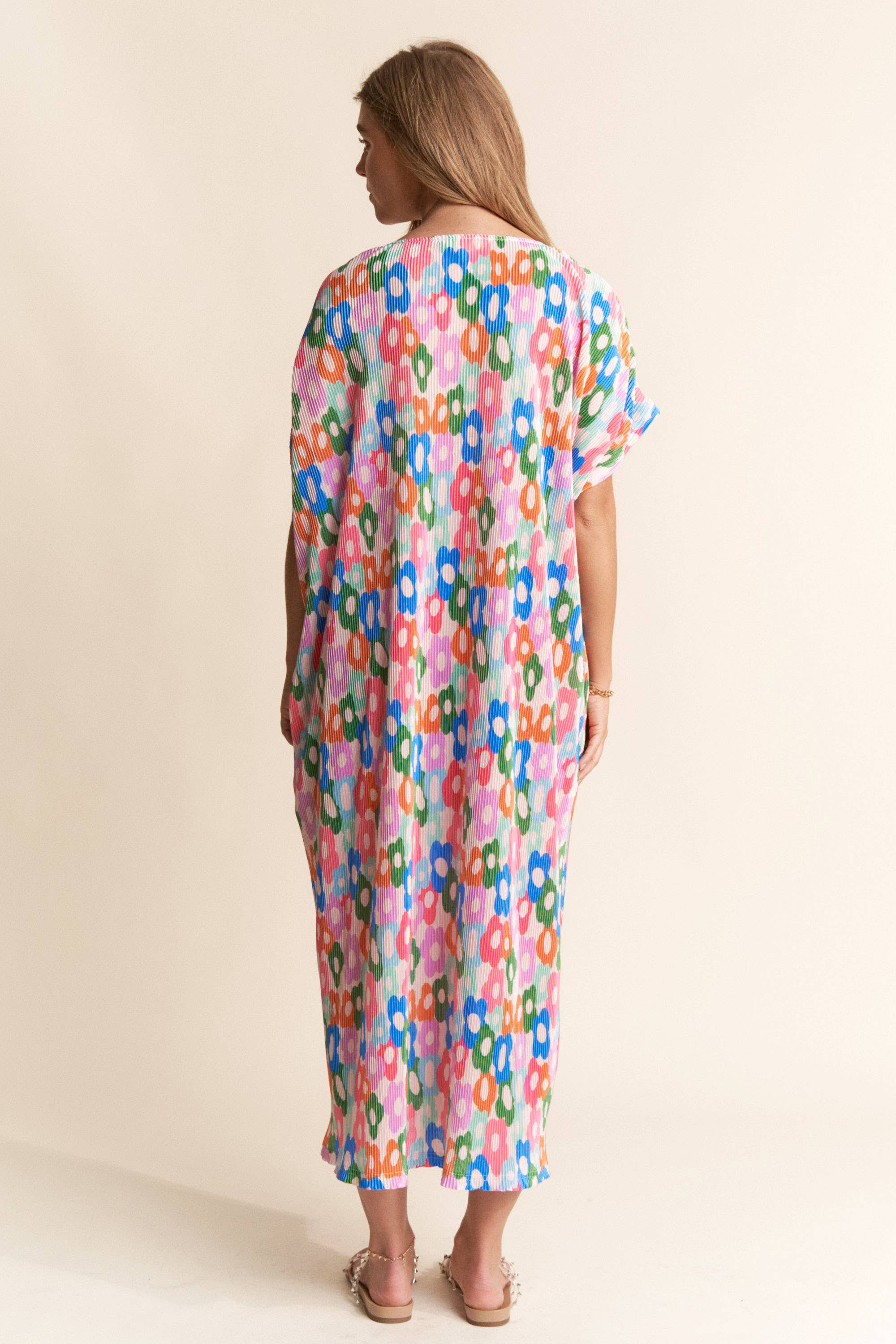 Floral Print Multi-color Tunic Dress