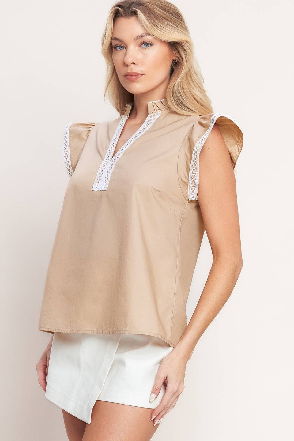 woven top Taupe