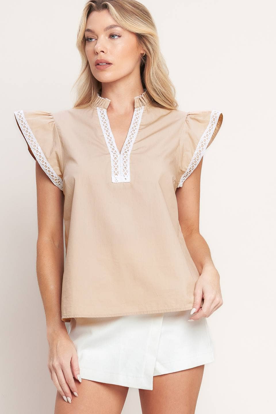 woven top Taupe