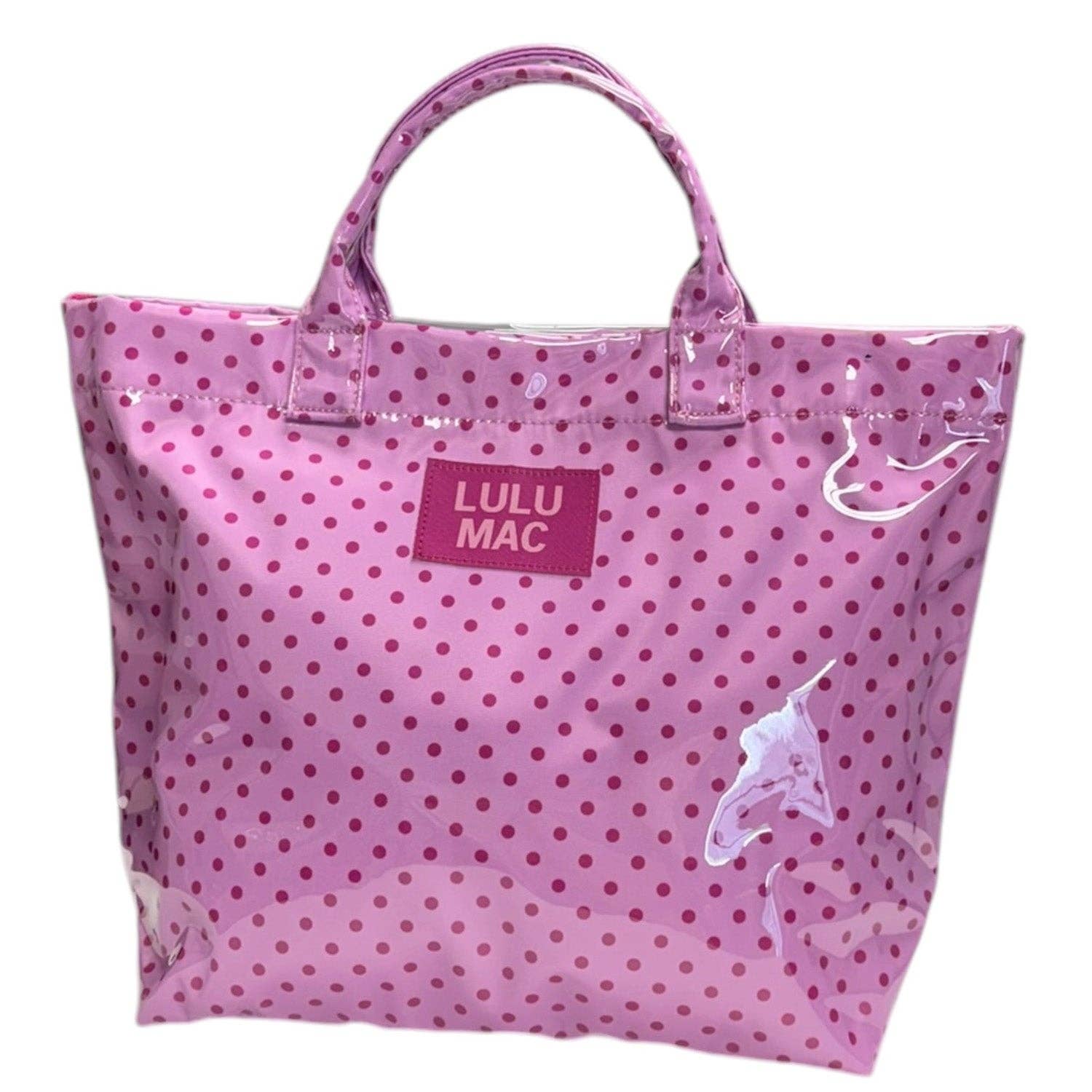 LM-Light Pink/Hot Pink Dot Tote Bag