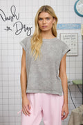 WASHED KNIT T-SHIRT
