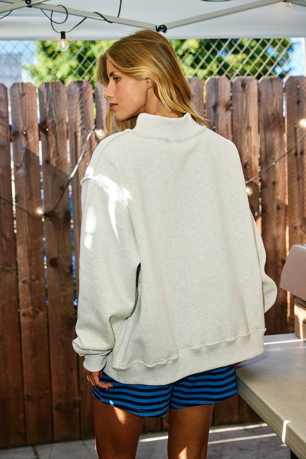 'WWJD Reversible Mock Neck Sweatshirt