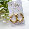 O’Lolly "Emery" Earrings- Gold Beaded Hoops