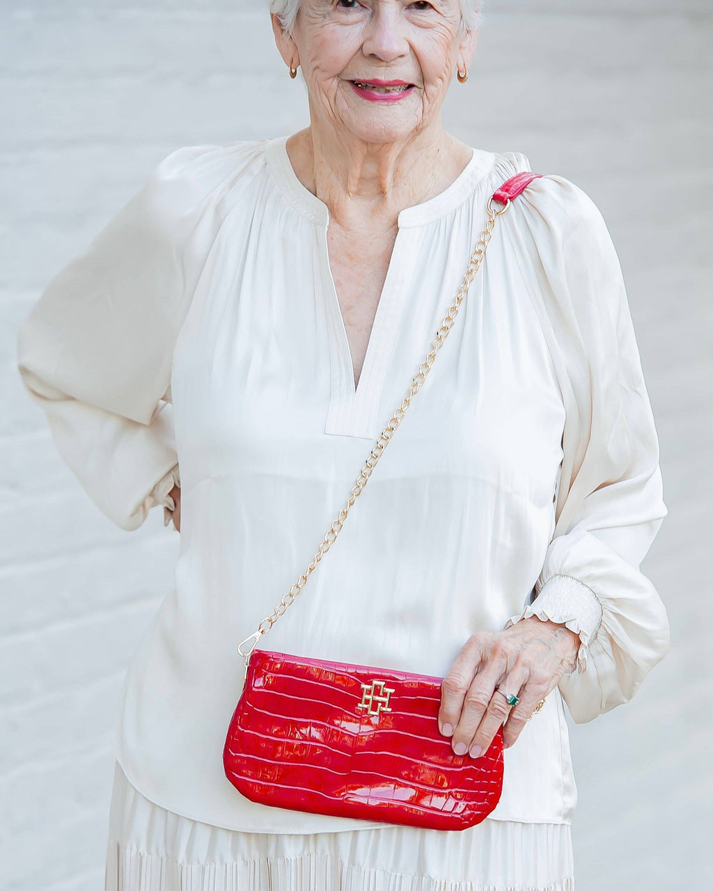Caroline Hill- Livi Crossbody Red Patent