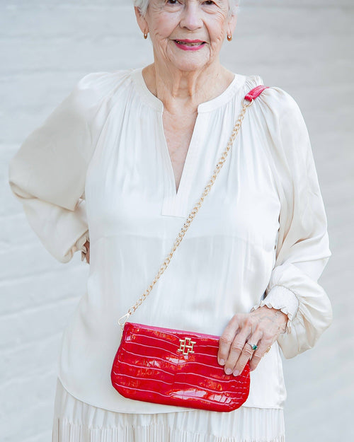 Caroline Hill- Livi Crossbody Red Patent