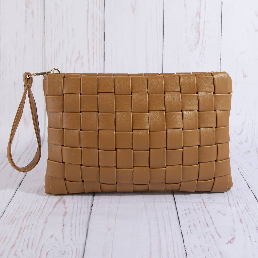 Woven Wristlet Clutch Bag