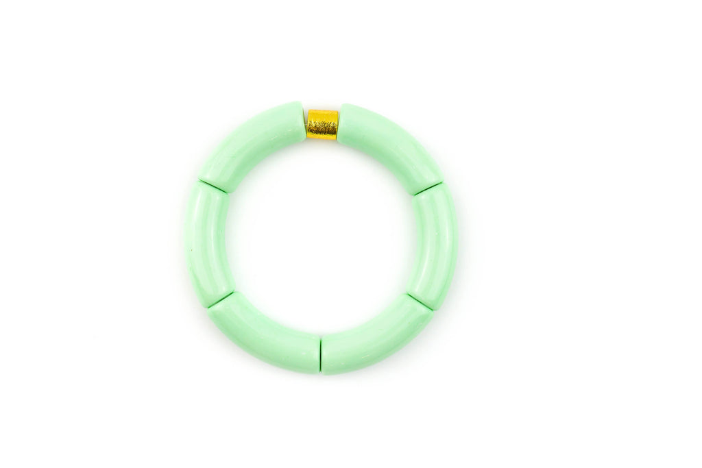 Acrylic Tube Bamboo Beaded Bracelets | Colorful